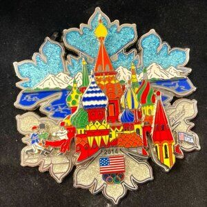 Charles Fazzino Sochi 2014 Winter Olympic 3D Art Oversized Pin